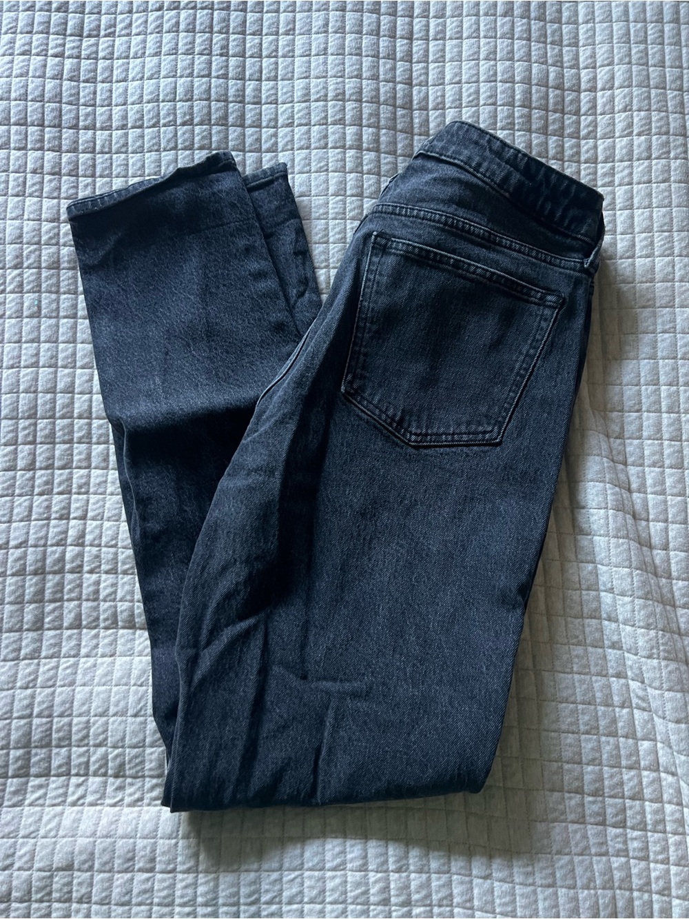 Abercrombie & Fitch Women's Straight Leg Jeans — Washed Black